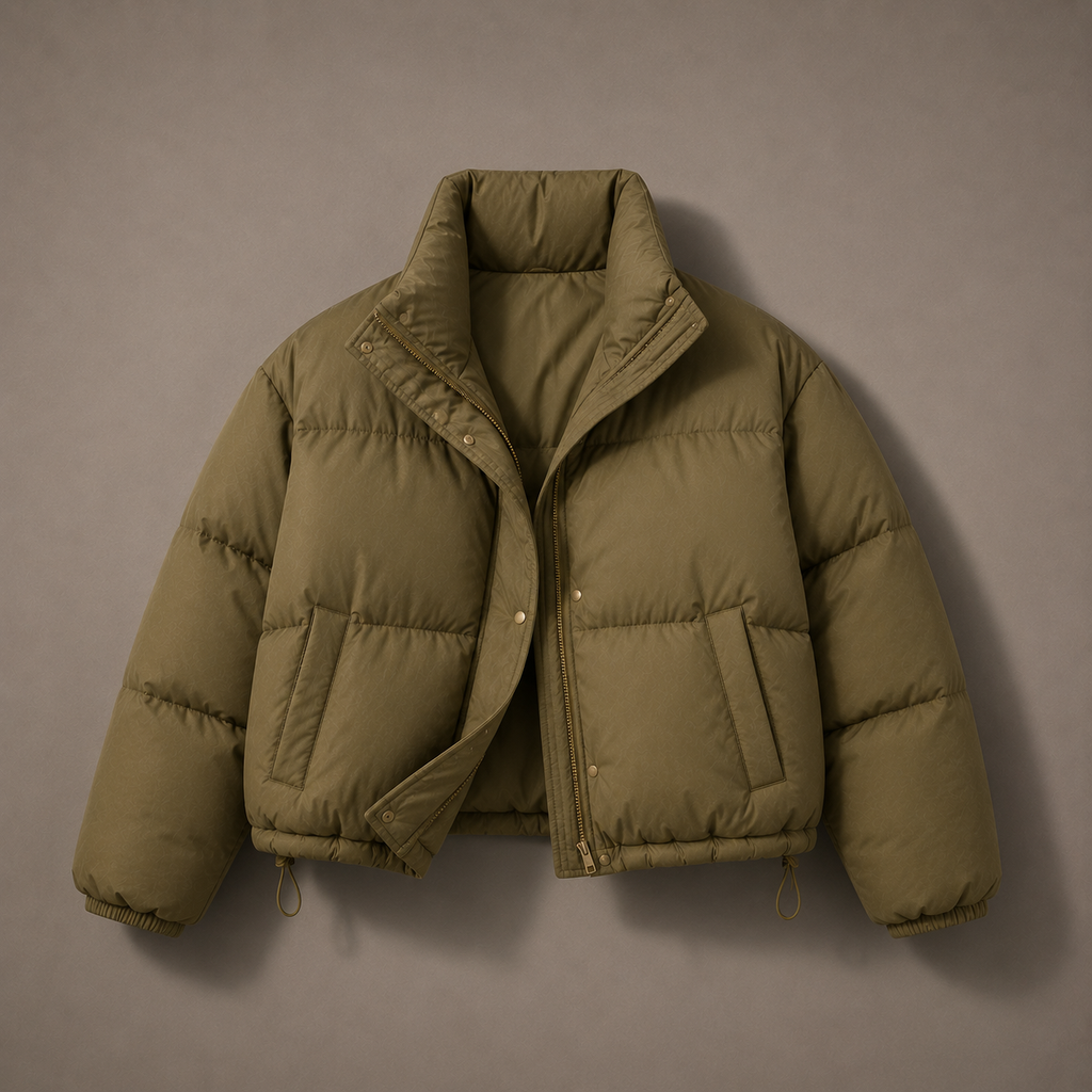 NOVA puffer jacket, green colourway