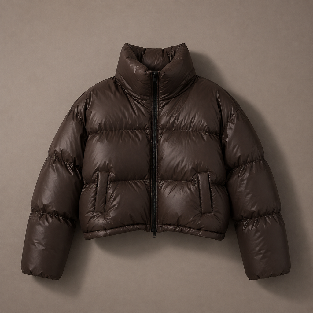 SORA cropped puffer jacket, styled look