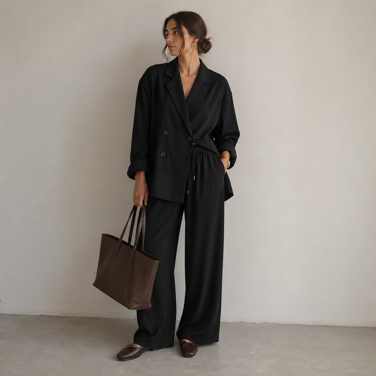 NOA, women's blazer and trouser co-ord set, front view