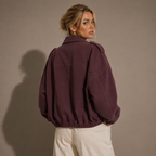 KIRA suede-effect jacket, khaki colourway