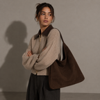LÉONI taupe cropped knit jacket, styled look