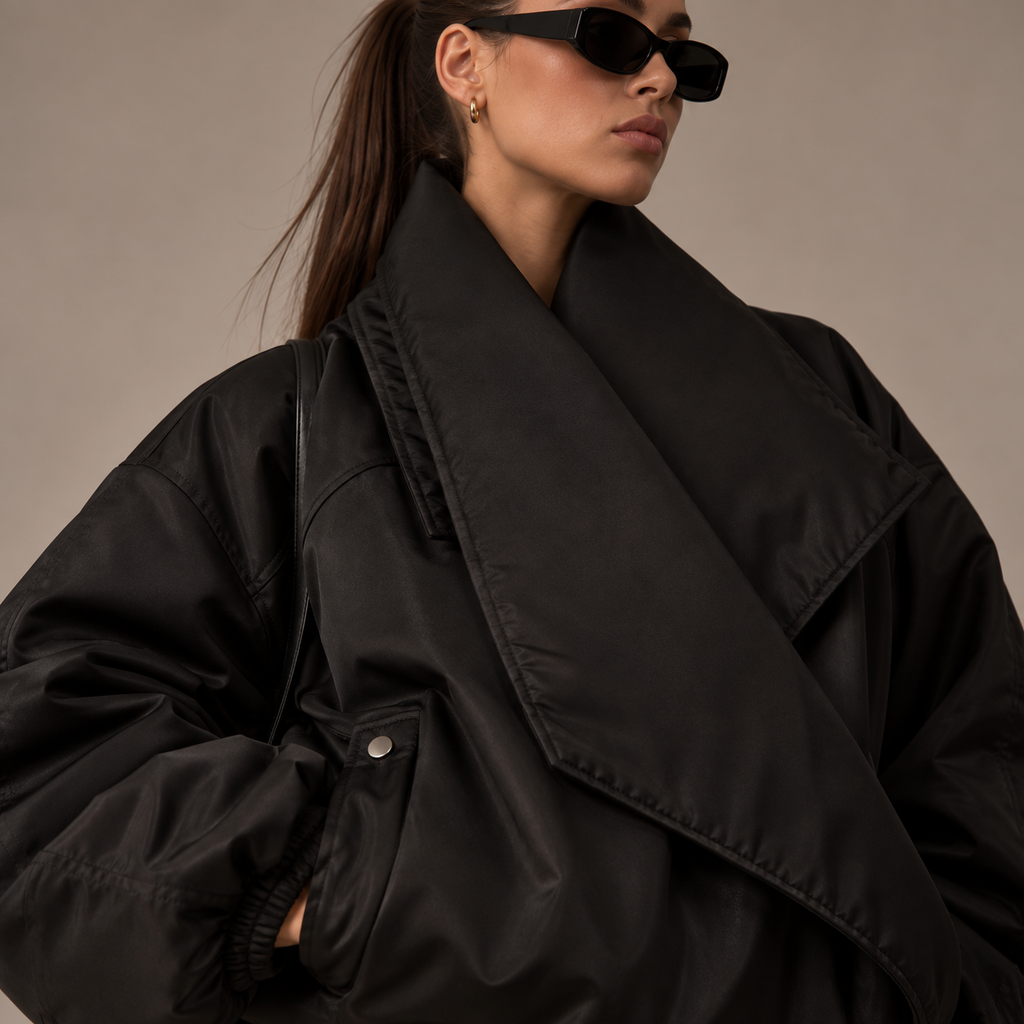 KAIA — Women's Oversized Stand Collar Jacket