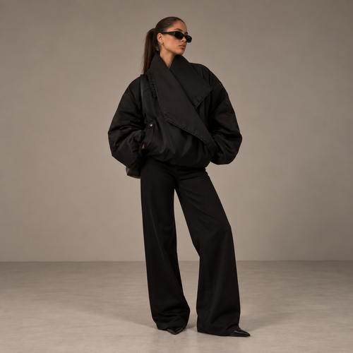 KAIA — Women's Oversized Stand Collar Jacket