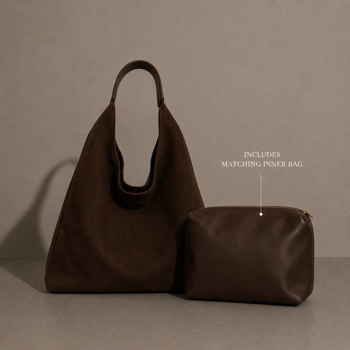 MARA suede-effect shoulder bag, alternate colourway