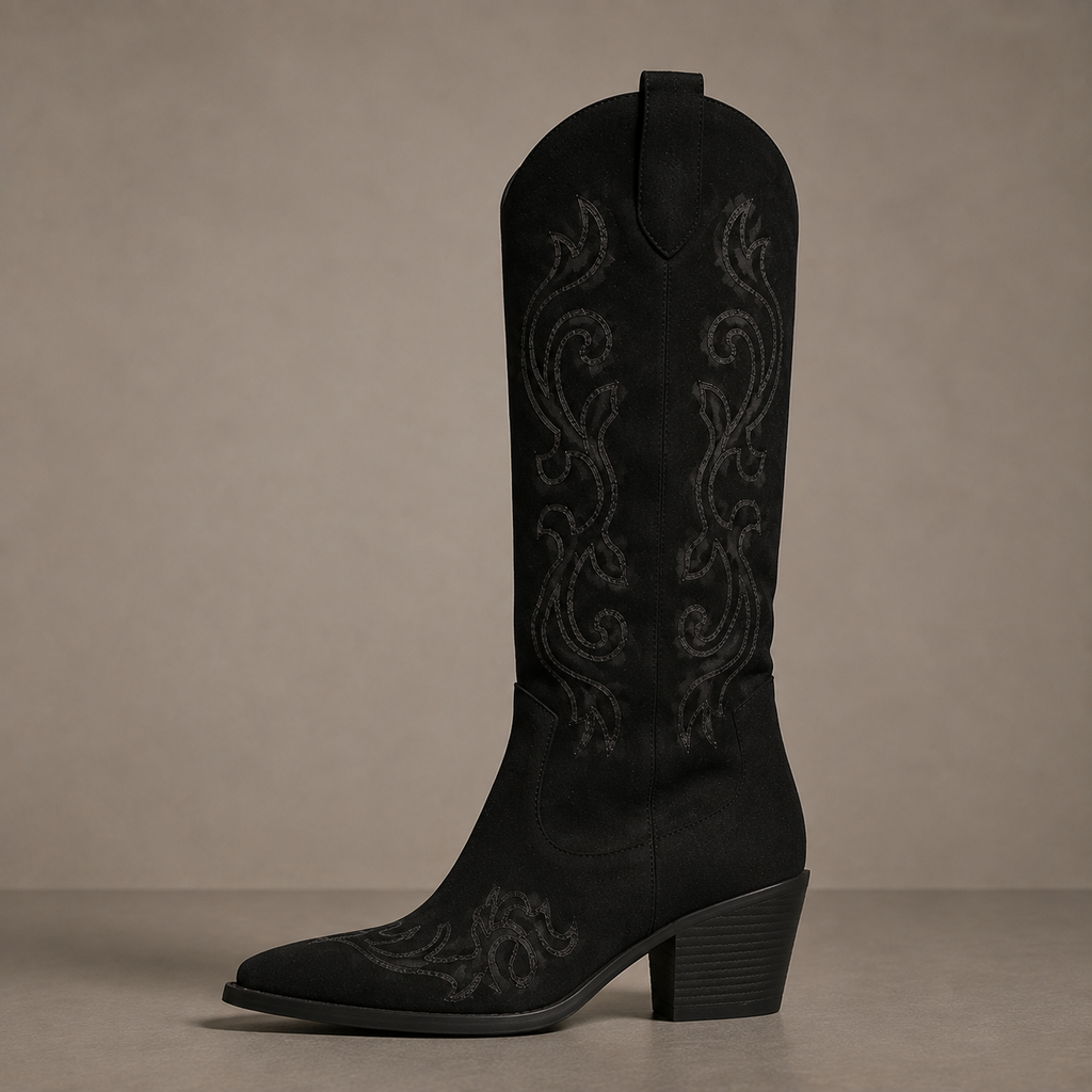 SIERRA, women's embroidered Western boots, front view