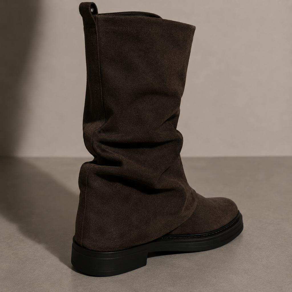 SABLE suede-effect knee-high boots, detail view