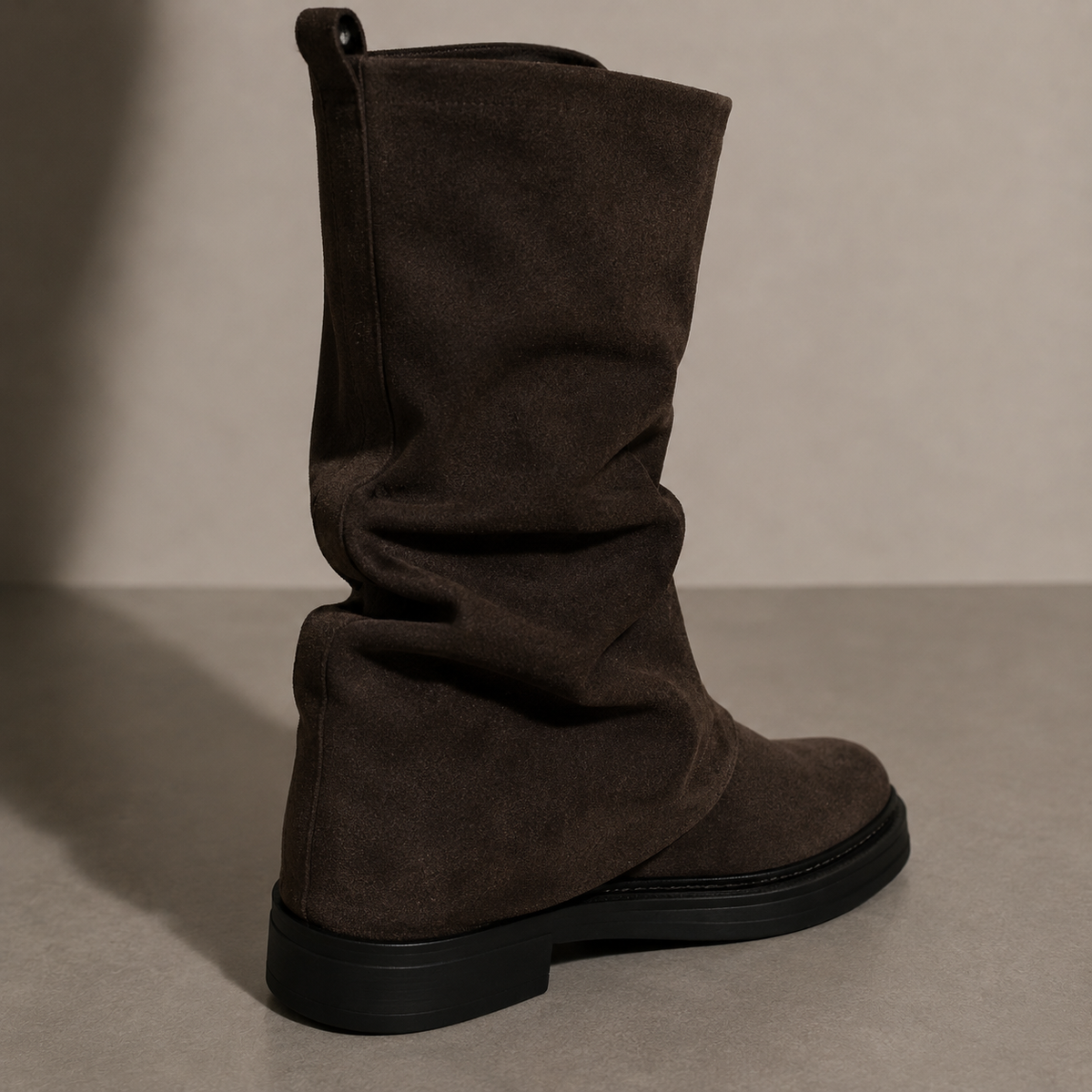 SABLE suede-effect knee-high boots, detail view